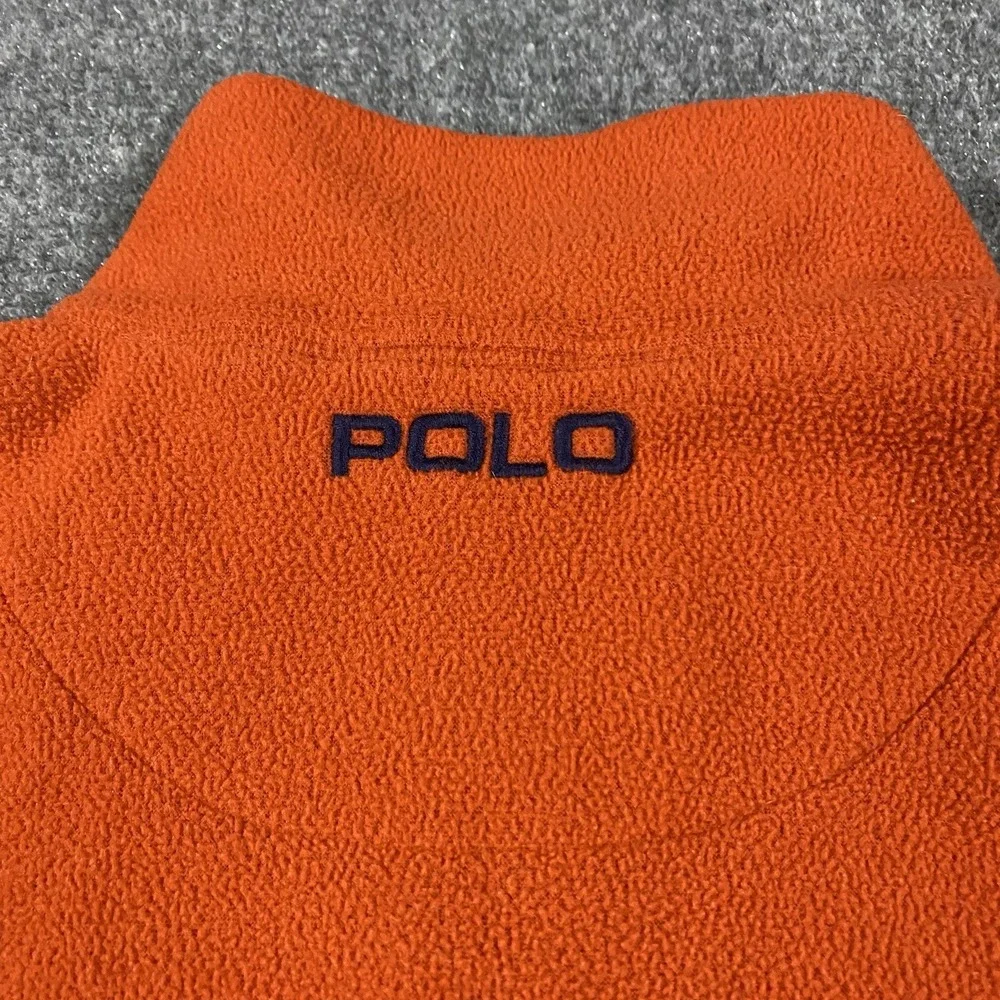 Polo Golf Ralph Lauren Fleece Pullover‎ Mens XL Orange Jacket 1/4 Zip